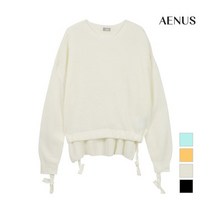 [니] [AENUS] 여성 끈장식 루즈핏 라운드 트_AW19FSW101