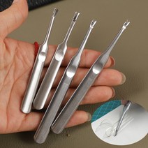 가죽공예도구 가죽공예 칼 공구 도구 세트 간단한 가죽 스티칭 스카이빙 도구 그루버 펀칭 키트 4 개/세트, 한개옵션0