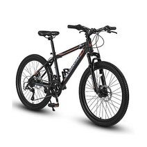 Toolmoo 20인치/24인치/26인치 산악 자전거 Shimano 시마노 21단 드라이브, Black Orange_24-inch Wheel/ St