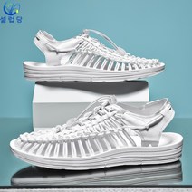 셀럽당 핸드메이드 웨빙샌들 개성 여름용 가방구멍 쿨슬리퍼 남성 비치화