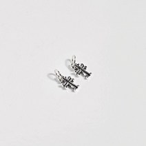 1-3-075 실버 펜던트 엔틱 미니십자가 6x10mm