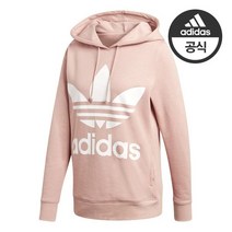 아디다스 XS 85 S 90 여성용 트레포일 핑크 후디 - DH3134