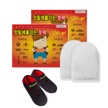 씨에카 붙이는 발 핫팩 6시간 30개 + 남여 보온덧신, S덧신1개+발핫팩30개