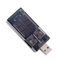 전압계 레드 + 블루 듀얼 USB 전류 전압 충전 검출기 테스터 배터리 의사, 한개옵션0