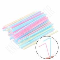 주름빨대 50EA 일회용빨대개별포장 커피빨대, (4x160mm)