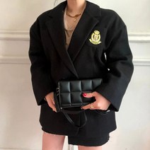 코지브릭 리먼드 미니 퀼팅백 가방 핸드백 (블랙 그린)