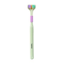 PBT 강모 치아 미백 칫솔 성인용 치과 구강 관리 부드러운 고품질 360 ° 3 인 1 칫솔, 2.Green