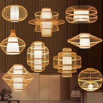 라탄전등갓 라탄 조명 우드 등 식탁 원목, H-10