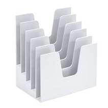 Acrimet Incline Desk File Sorter Step 5 Sections Heavy Duty (White Color) null, White