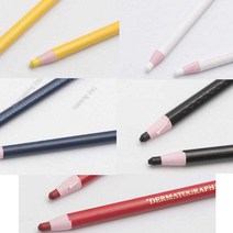 다이아몬드색연필 5색 12개입 유리용 펜슬 색칠 채점용 표시용 칼라 체크용, 노랑