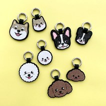 핑크캔디 강아지 캐릭터 인식표, 04_말티즈(화이트)