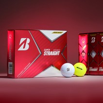 브리지스톤 슈퍼스트레이트 3피스 골프공, NEW SUPER 스트레이트 옐로우