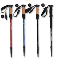 등산스틱 고급 등산 지팡이 보조 단단한 보행용 고령자 가볍고 튼튼한, 코르크-검정