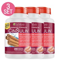트루네이쳐 [3개 SET] 신슐린 200정 Trunature CinSulin Cinnamon 200ct, 1개
