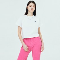 앤커버 스몰 로만 타이포 로고 티셔츠-화이트 - WHITE 141573