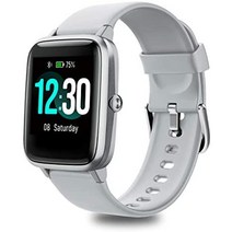 독일 Smartwatch 피트니스 트래커 시계 1.3 HD 풀 터치스크린 Android IOS용 여성 남성 시계 심박수 모니터가 있는 IP68 피트니스 골프필드용품 거리측정기, 1.3 화면, 회색