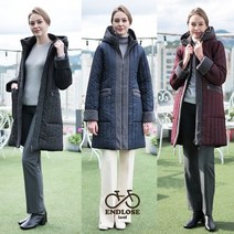 [쇼핑엔티] 22FW 엔드로제 니트 퍼 패딩코트