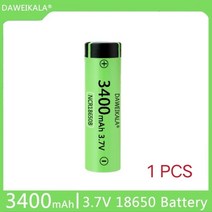 100% 18650 충전식 배터리 3400mAh 30A 방전 INR18650-3400 3.7v, 01 1 PCS