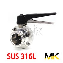 명인코리아 MK 쎄니타리 버터플라이 2페럴 핸들 플라스틱 SUS316L (14761), 1개