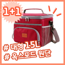 튼튼한 옥스포트 원단 15L 대형 보온 보냉 아이스 쿨링백, 1+1 (두 개)