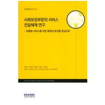 사회보장부문의 서비스 전달체계 연구:맞춤형 서비스를 위한 통합성 분석을 중심으로, 한국보건사회연구원, 강혜규 등저