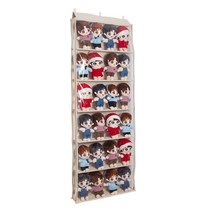 문걸이형 20cm인형 보관함 인형 전시함 솜인형 전시, 폭 60cm X 5층, 화이트