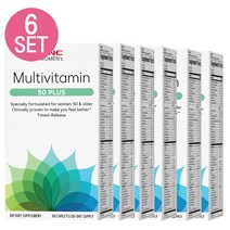 GNC [6개 SET] 우먼스 울트라 메가 50 플러스 60정 (캐플렛) Womens Ultra Mega Plus 60cts, 1