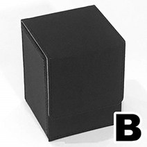 Cicogna 트레이딩 카드 덱 케이스 가죽 100장 카드 수납 세로 슬롯 TYPE B, 유형 B: 블랙