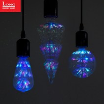 코스모스전기 롱LED LED눈꽃 2W RGB 삼색변환 ST64 G95 TREE 인테리어조명 카페등 매장 분위기 램프 색상변환 분위기 스탠드램프 설치 교체, 3번 TREE 삼색변환