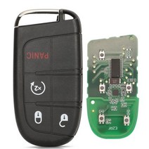 Jingyuqin 애프터 마켓 스마트 원격 키 433mhz 4A Keyless for Jeep Renegade Compass CCUV Trailhawk SIP22 M3N408213, for Renegade+4 Buttons Start