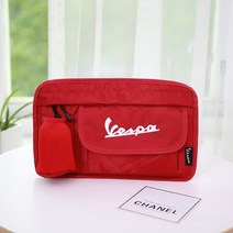 베스파 전면 가죽 수납가방 스쿠터 리어백