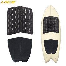 6 조각 서핑 데크 트랙션 패드 프리미엄 eva 테일 키커 3m 접착제 보드 용 longboard shortboard fish skimboard, 세트 E
