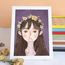 명화 그림액자 15x15 15x20 20x20 30x30 30x40 40x50 프레임액자/보석십자수/비즈십자수/DIY/학습교구/액자, 15X15-화이트