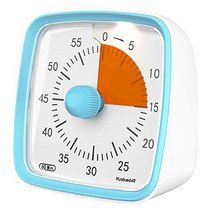Yunbaoit 야간 조명이 있는 시각 타이머 60분 카운트다운 타이머, Blue, 1개