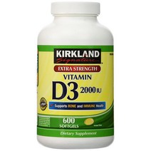 KIRKLAND 커클랜드 비타민 D3 2000 IU 600소프트젤, 600정