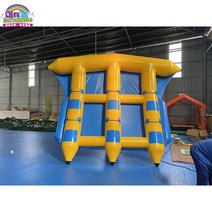 플라잉피쉬보트플라잉보드플라잉보트바나나보트물놀이보트바나나고무보트고무보트플라잉피쉬보드 공기 주입식 플라잉 바나나 플라이피쉬 보트 공기주입식 물 견인, [02] 6 seats, [04] YELLOW