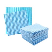 꿀템모아 캠핑행주 KP 파랑물결행주벌크100장 비스코스행주 판촉물