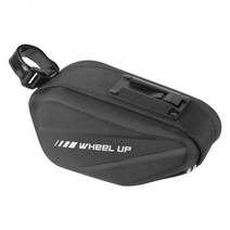 자전거안장가방 자전거캐링백 토픽안장 짐가방 자전거탑튜브가방 자전거짐받이 자전거새들백 로드자전거가방 휠 업 2.6l 용량 휴대용 방수 사이클링 시트 파우치 테일 리어, 검은색, 검은색