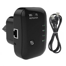 무선 라우터 공유기 와이파이 리피터 300Mbps 앰프 802.11N/B/G 부스터 범위 확장기 액세스 포인트, 01 Black_02 미국 플러그