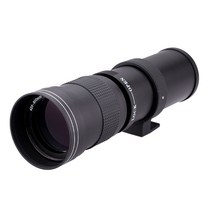 블랙 420-800mm f8.3-16 풀 포커스 줌 망원 렌즈 D3400 6D 디지털 카메라를위한 t 마운트 용 망원경, M