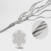 센터 스노클 스노쿨링 마스크 장비 304 스테인리스 고급 빨랫줄 프레임 와이어 로프 0.3 1.2 1.5 2.5 3 4 6, 03 7x19_08 1.5mm_02 10m