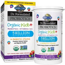 Dr. Formulated Probiotics 생명의 정원 닥터 조제된 프로바이오틱스 유기농 키즈 면역 소화기 건강 보조제, 베리체리