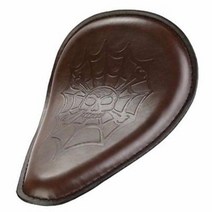 Harley Davidson 호환 할리 호환 브라운 가죽 스컬 슬림 솔로 시트 혼다 가와사키 스즈키 야마하 다이나