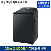 삼성전자 삼성 그랑데 통버블 세탁기 WA21A8376KV (21KG), 없음