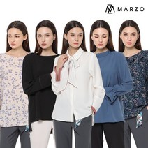 마르조 마르조 라보떼블라우스 네이비플라워_MDFFBLP0261