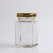 뉴마켓 유리병 48파이 육각100 검정색러그캡 72개 (약 지름 5.2cm x 높이 8.1cm 마개 4.8cm), 100ml