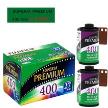 후지필름 Superia 프리미엄 X-TRA 135 포맷 카메라용 1 롤 2 3 400 컬러 35mm 필름 27 노출 만료일 .7, [02] 2 Roll