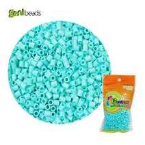 비즈 공예 지니비즈 리필용 싱글컬러 1000비즈, 민트