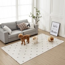 휴팡 양면 6T 폴딩형 강아지매트[미끄럼방지 슬개골보호 애견매트] 특대형 140x250cm 크로스