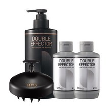 려 더블이펙터 블랙 샴푸 543ml+트리트110ml X2+두피브러쉬 증정, 려 더블이펙터 블랙 샴푸 543ml+